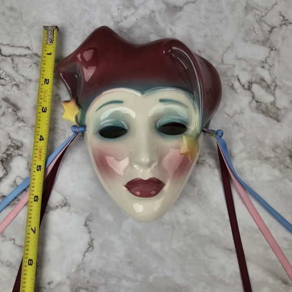 Vintage Clay Art Female, Art Deco Mask - Picture 7 of 10